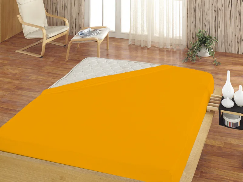 Prostěradlo Žluto-oranžové JERSEY STANDARD