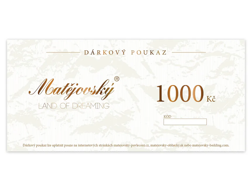 Elektronický poukaz na 1000 Kč