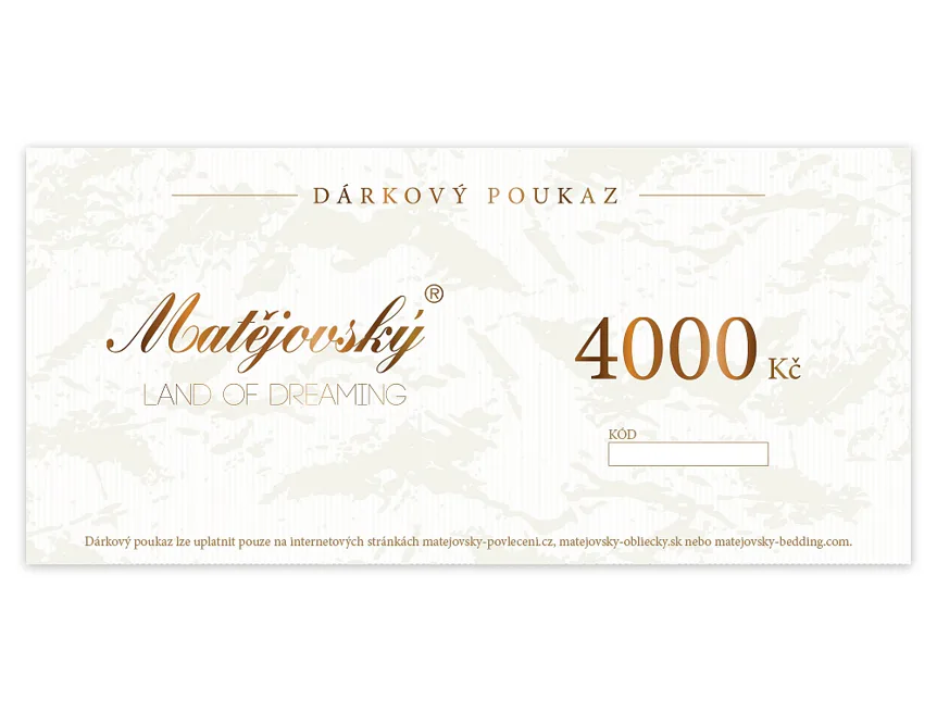 Elektronický poukaz na 4000 Kč