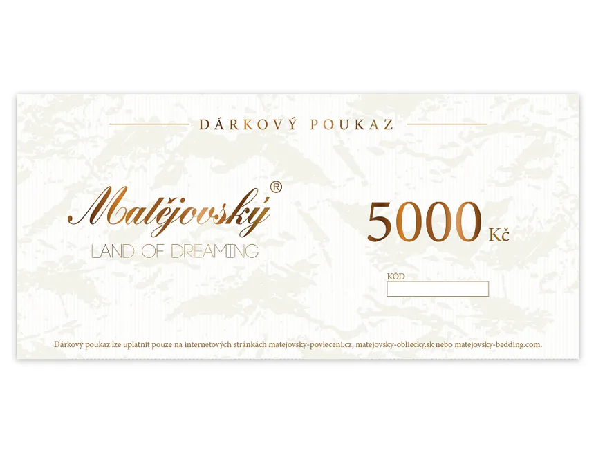 Elektronický poukaz na 5000 Kč