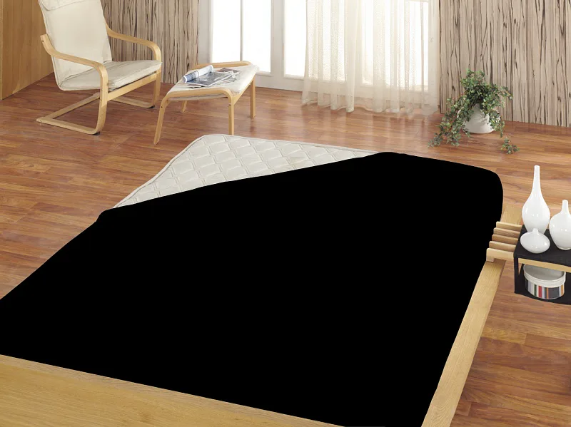 Prostěradlo Černé FROTÉ STANDARD