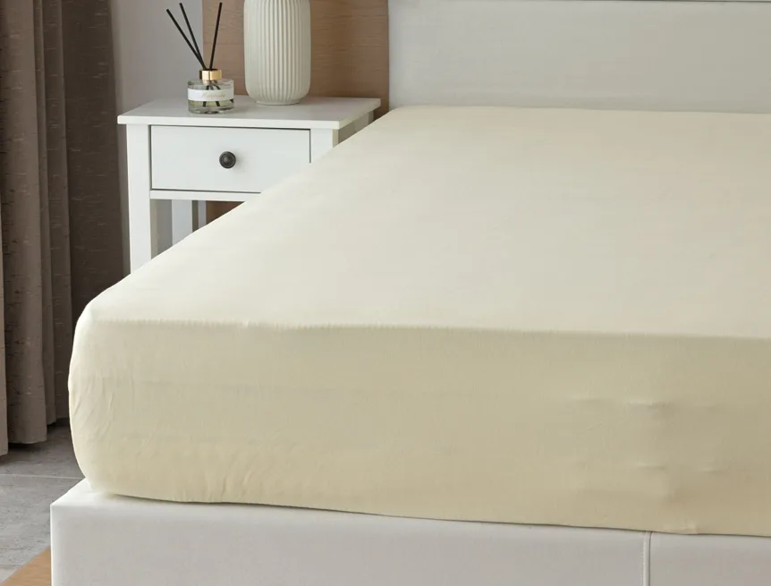 Prostěradlo Světle béžové INTERLOCK