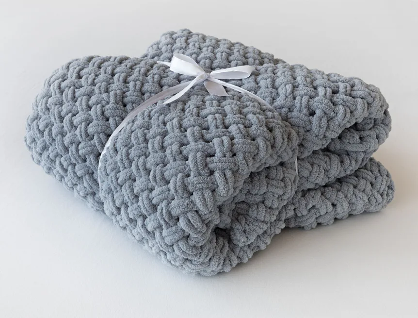 Deka Knittingly středně šedá