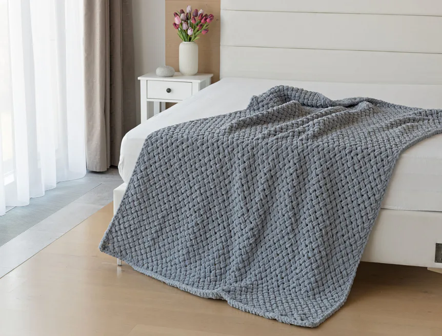 Deka Knittingly středně šedá