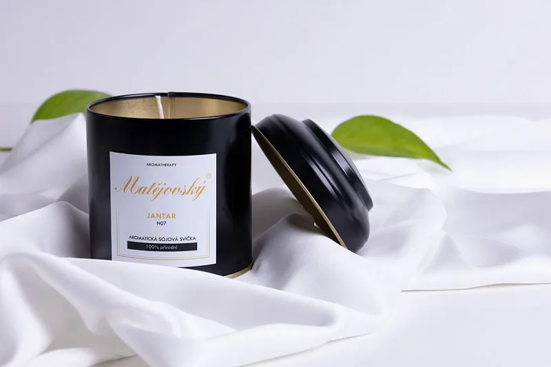 Sójová svíčka Sójová svíčka Jantar