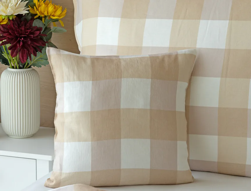 Povlečení Quadro Beige Linen