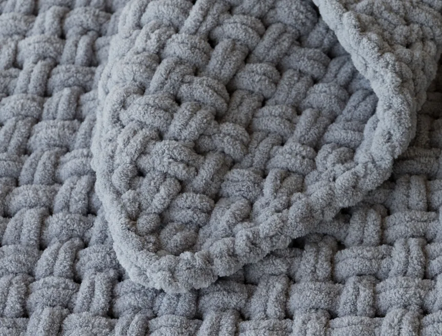 Deka Knittingly středně šedá