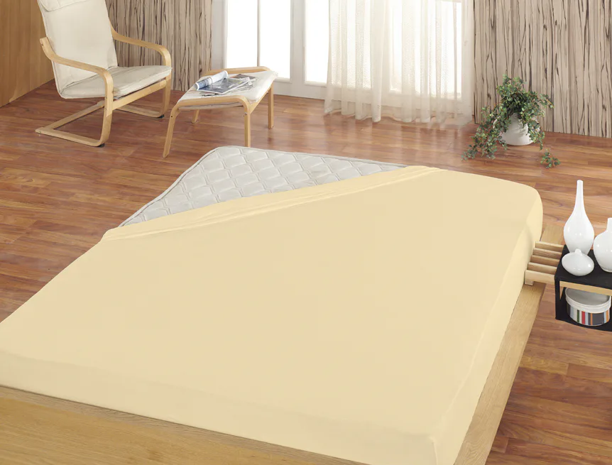 Prostěradlo Světle béžové FROTÉ PREMIUM